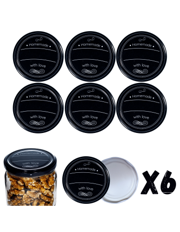 Zakrętki do słoików dekielki pokrywki nakrętki wieczka 82mm 6szt WZÓR H PZH