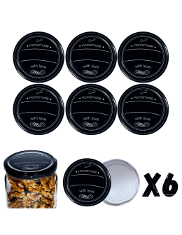 Zakrętki do słoików dekielki pokrywki nakrętki wieczka 82mm 6szt WZÓR H PZH