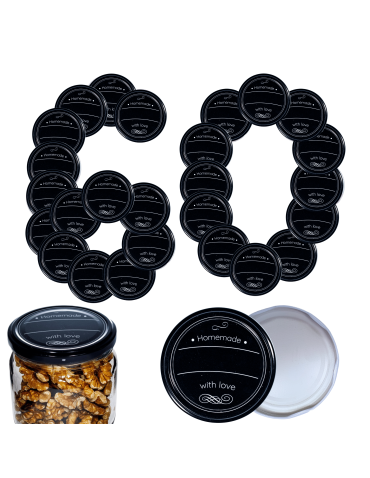 Zakrętki do słoików dekielki pokrywki nakrętki wieczka 82mm 60 szt WZÓR H