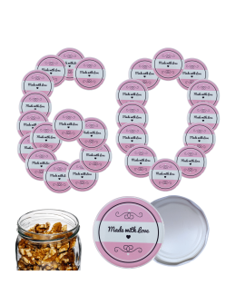 Zakrętki do słoików dekielki pokrywki nakrętki wieczka 82mm 60 szt WZÓR I