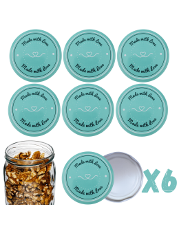 Zakrętki do słoików dekielki pokrywki nakrętki wieczka 82mm 6szt WZÓR J PZH