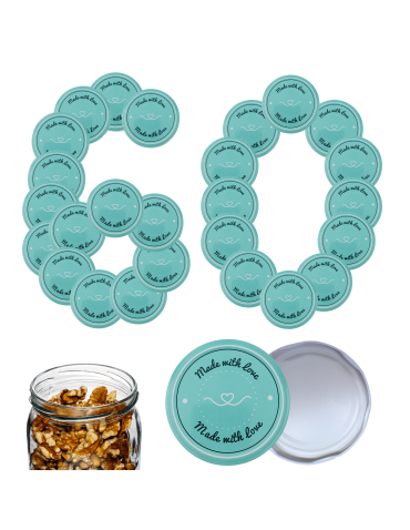 Zakrętki do słoików dekielki pokrywki nakrętki wieczka 82mm 60 szt WZÓR J