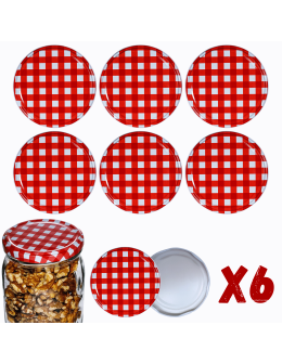 Zakrętki do słoików dekielki pokrywki nakrętki wieczka 82mm 6szt WZÓR K PZH