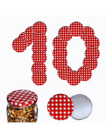 Zakrętki do słoików dekielki pokrywki nakrętki wieczka 82mm 10 szt WZÓR K