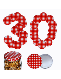 Zakrętki do słoików dekielki pokrywki nakrętki wieczka 82mm 30 szt WZÓR K