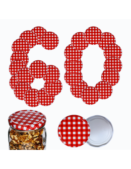 Zakrętki do słoików dekielki pokrywki nakrętki wieczka 82mm 60 szt WZÓR K