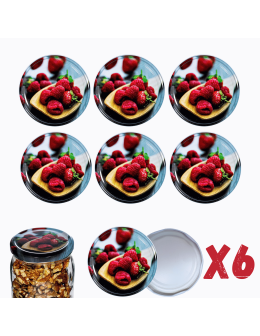 Zakrętki do słoików dekielki pokrywki nakrętki wieczka 82mm 6szt WZÓR M PZH