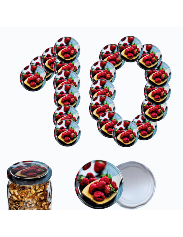 Zakrętki do słoików dekielki pokrywki nakrętki wieczka 82mm 10 szt WZÓR M