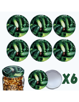 Zakrętki do słoików dekielki pokrywki nakrętki wieczka 82mm 6szt WZÓR O PZH