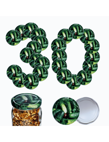 Zakrętki do słoików dekielki pokrywki nakrętki wieczka 82mm 30 szt WZÓR O