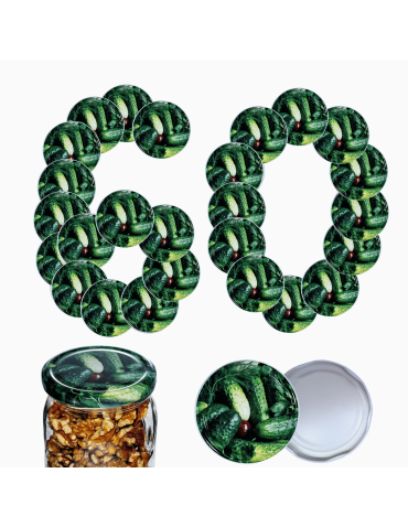 Zakrętki do słoików dekielki pokrywki nakrętki wieczka 82mm 60 szt WZÓR O