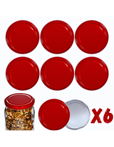 Zakrętki do słoików dekielki pokrywki nakrętki wieczka 82mm 6szt WZÓR R PZH