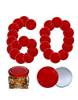 Zakrętki do słoików dekielki pokrywki nakrętki wieczka 82mm 60 szt WZÓR R