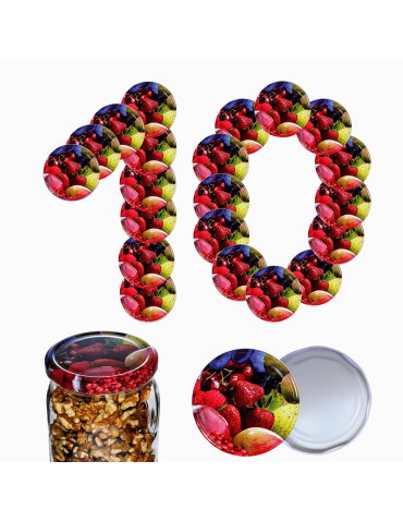 Zakrętki do słoików dekielki pokrywki nakrętki wieczka 82mm 10 szt WZÓR U