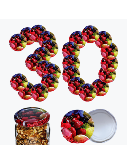 Zakrętki do słoików dekielki pokrywki nakrętki wieczka 82mm 30 szt WZÓR U