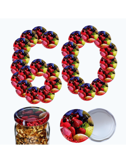 Zakrętki do słoików dekielki pokrywki nakrętki wieczka 82mm 60 szt WZÓR U