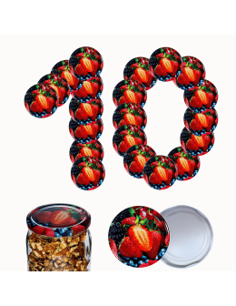 Zakrętki do słoików dekielki pokrywki nakrętki wieczka 82mm 10 szt WZÓR W