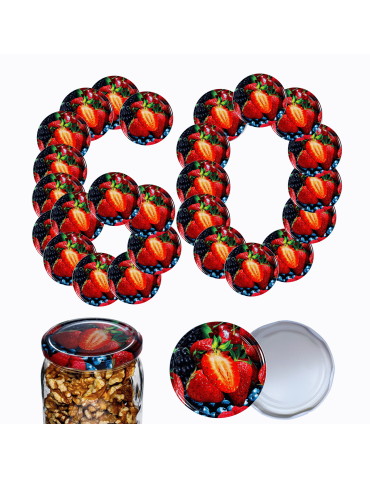 Zakrętki do słoików dekielki pokrywki nakrętki wieczka 82mm 60 szt WZÓR W