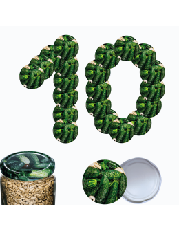 Zakrętki do słoików dekielki pokrywki nakrętki wieczka 100mm 10 szt WZÓR O