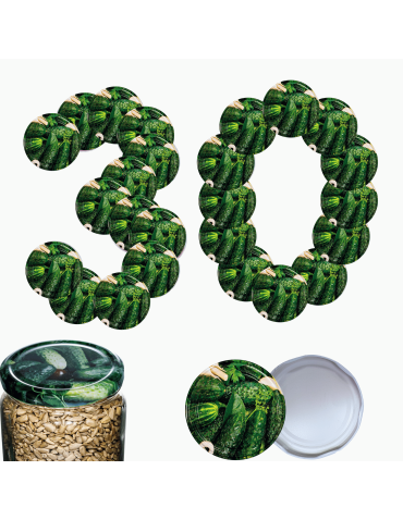 Zakrętki do słoików dekielki pokrywki nakrętki wieczka 100mm 30 szt WZÓR O