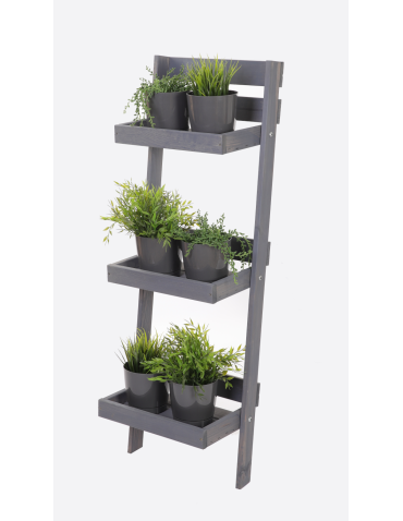 Drewniana drabinka opierana o ścianę stojak regał na rośliny 115x37cm EKO - produkt 2