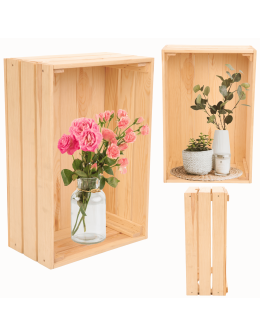 Drewniana skrzynka półka regał szafka wisząca na ścianę EKO DREWNO DUŻA