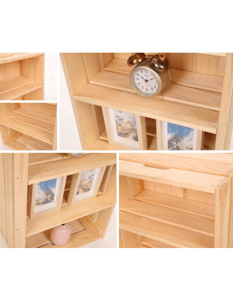 Meble skrzynkowe (półki ze skrzynek) - Drewniana skrzynka półka regał szafka wisząca na ścianę EKO DREWNO DUŻA - product b2b.wamar.biz 5