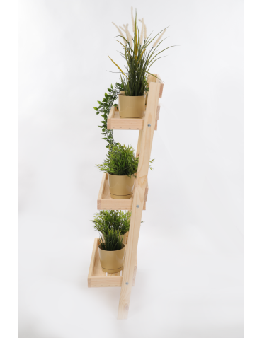 Wielopoziomowe kwietniki - Kwietnik drewniany opierany o ścianę stojak regał na rośliny 115x57cm EKO - product 4