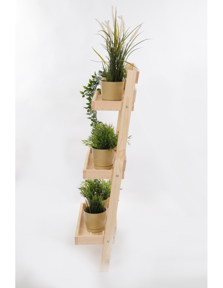 Wielopoziomowe kwietniki - Kwietnik drewniany opierany o ścianę stojak regał na rośliny 115x57cm EKO - product b2b.wamar.biz 4