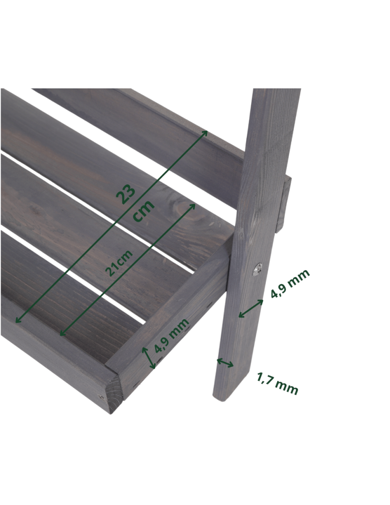 Wielopoziomowe kwietniki - Kwietnik drewniany opierany o ścianę stojak regał na rośliny 115x57cm EKO - product b2b.wamar.biz 11