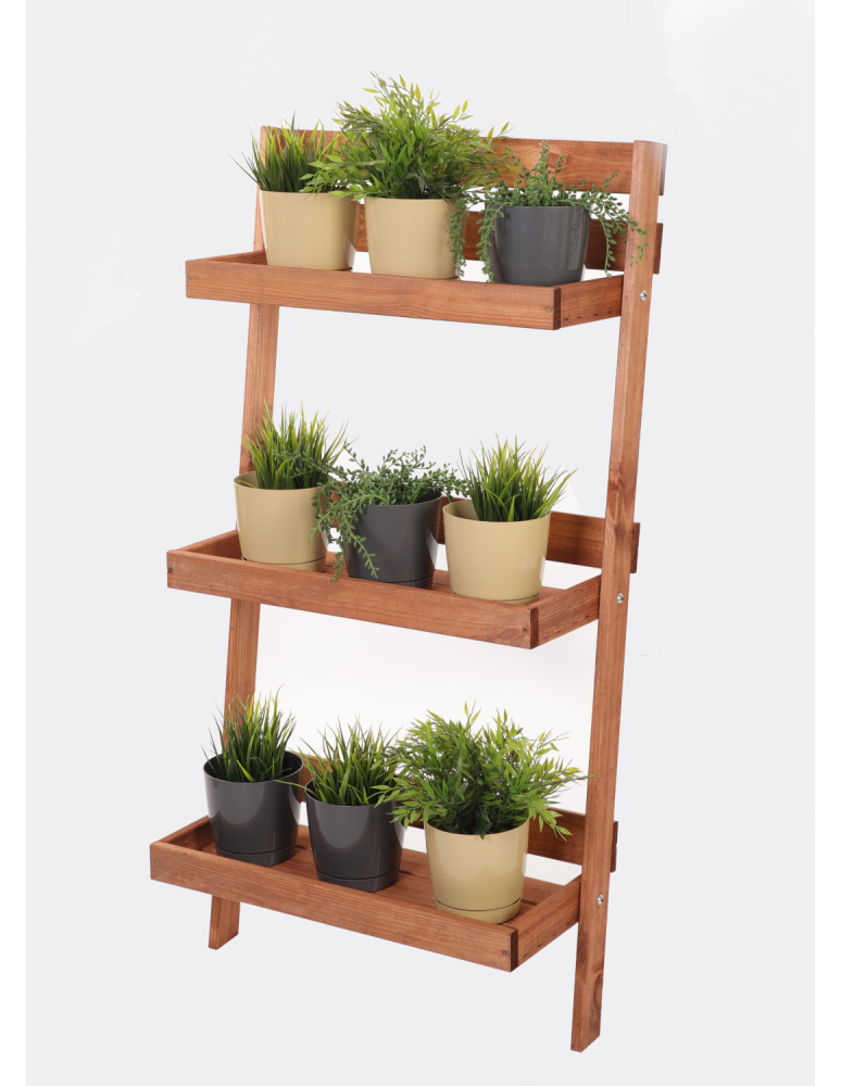 Wielopoziomowe kwietniki - Drewniany kwietnik opierany o ścianę stojak regał na rośliny 115x57cm EKO - product b2b.wamar.biz 2