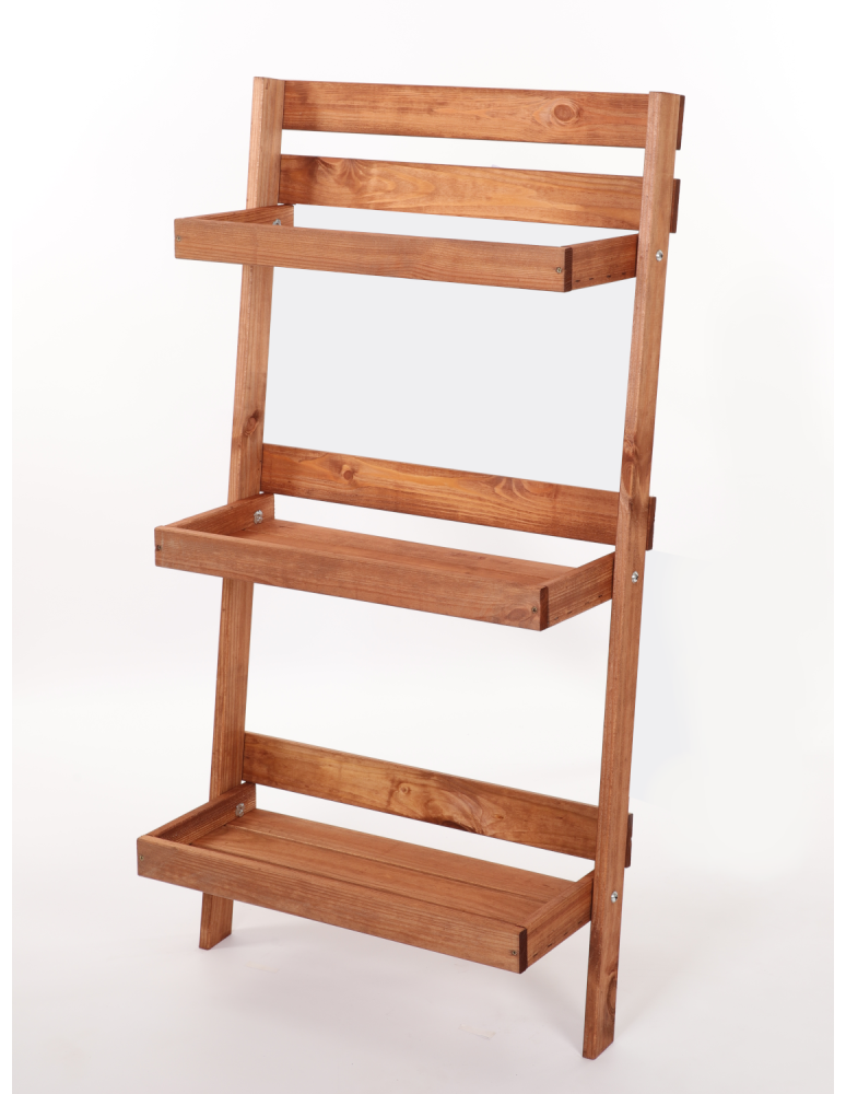 Wielopoziomowe kwietniki - Drewniany kwietnik opierany o ścianę stojak regał na rośliny 115x57cm EKO - product b2b.wamar.biz 3