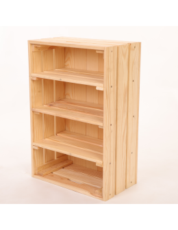 Drewniana skrzynka z 3 półkami regał szafka wisząca na ścianę EKO DUŻA - product 2