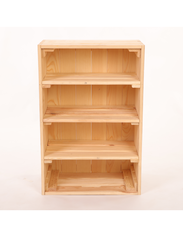 Meble skrzynkowe (półki ze skrzynek) - Drewniana skrzynka z 3 półkami regał szafka wisząca na ścianę EKO DUŻA - product b2b.wamar.biz 3