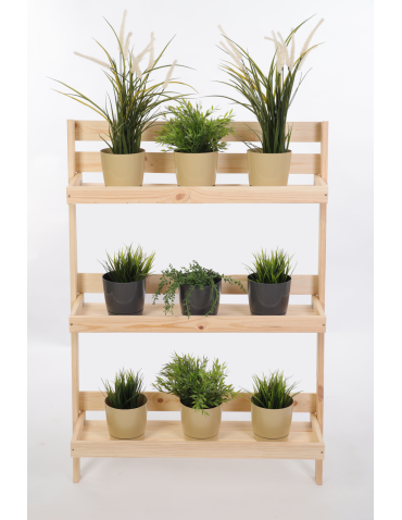 Wielopoziomowe kwietniki - Drewniany kwietnik opierany o ścianę stojak regał składany 115x77cm EKO - product 3