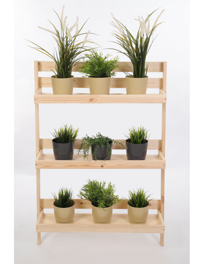 Wielopoziomowe kwietniki - Drewniany kwietnik opierany o ścianę stojak regał składany 115x77cm EKO - product b2b.wamar.biz 3