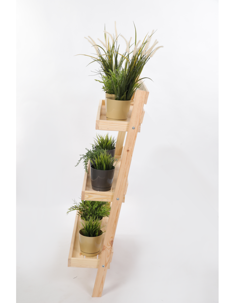 Wielopoziomowe kwietniki - Drewniany kwietnik opierany o ścianę stojak regał składany 115x77cm EKO - product b2b.wamar.biz 4