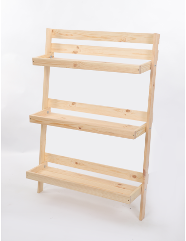 Wielopoziomowe kwietniki - Drewniany kwietnik opierany o ścianę stojak regał składany 115x77cm EKO - product 5