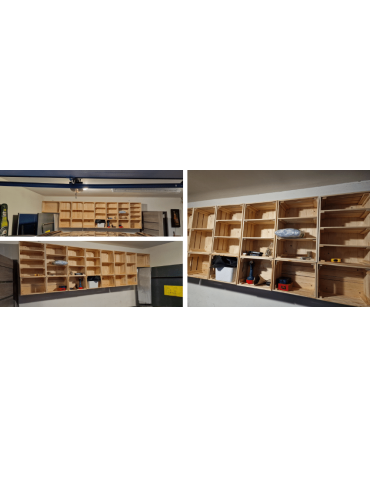 Meble skrzynkowe (półki ze skrzynek) - Drewniana skrzynka półka regał szafka wisząca na ścianę EKO DREWNO DUŻA - product 7