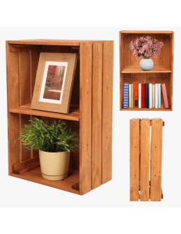 Drewniana skrzynka z 1 półką regał szafka wisząca na ścianę EKO DREWNO DUŻA