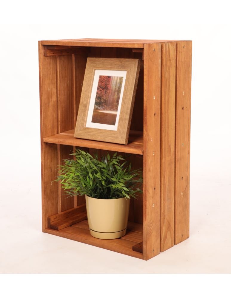 Meble skrzynkowe (półki ze skrzynek) - Drewniana skrzynka z 1 półką regał szafka wisząca na ścianę EKO DREWNO DUŻA - product b2b.wamar.biz 2