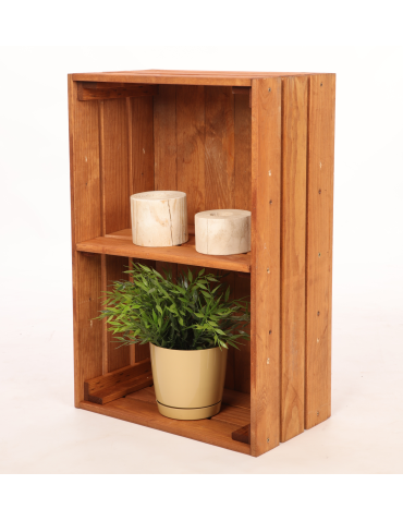 Meble skrzynkowe (półki ze skrzynek) - Drewniana skrzynka z 1 półką regał szafka wisząca na ścianę EKO DREWNO DUŻA - product 3