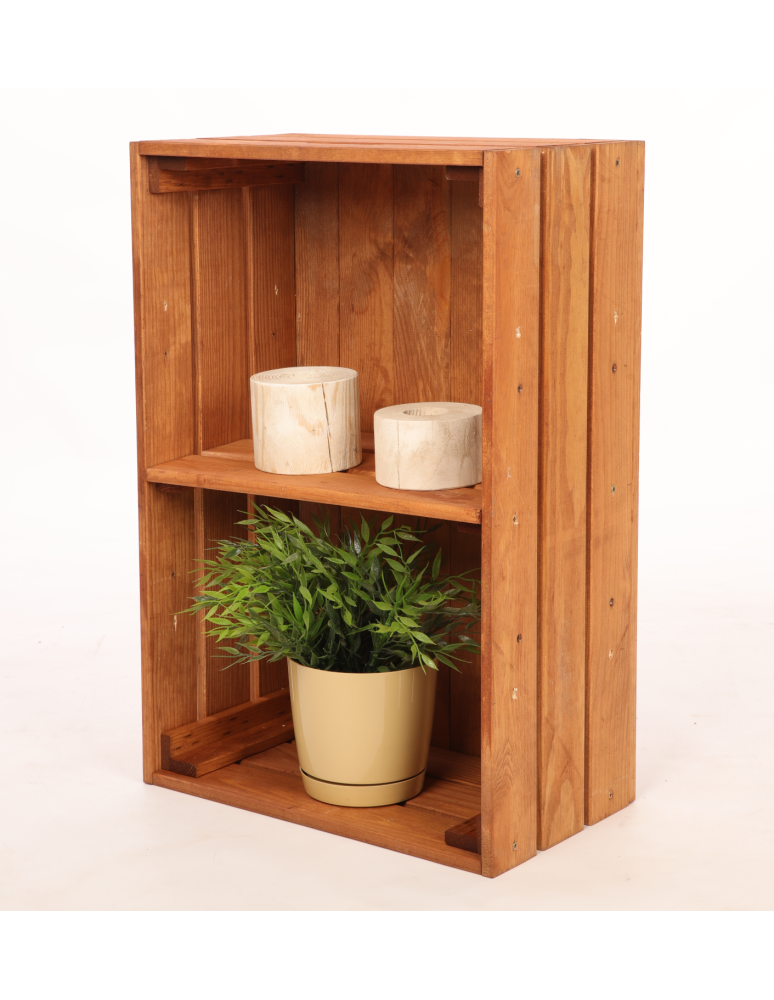 Meble skrzynkowe (półki ze skrzynek) - Drewniana skrzynka z 1 półką regał szafka wisząca na ścianę EKO DREWNO DUŻA - product b2b.wamar.biz 3