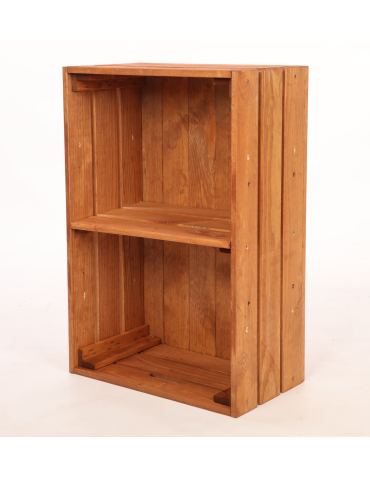 Meble skrzynkowe (półki ze skrzynek) - Drewniana skrzynka z 1 półką regał szafka wisząca na ścianę EKO DREWNO DUŻA - product 4