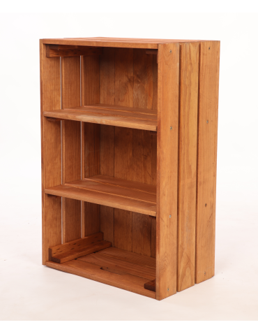 Meble skrzynkowe (półki ze skrzynek) - Drewniana skrzynka z 2 półkami regał szafka wisząca ścienna regał EKO DUŻA - product 3