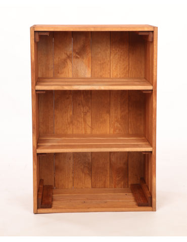 Meble skrzynkowe (półki ze skrzynek) - Drewniana skrzynka z 2 półkami regał szafka wisząca ścienna regał EKO DUŻA - product 4