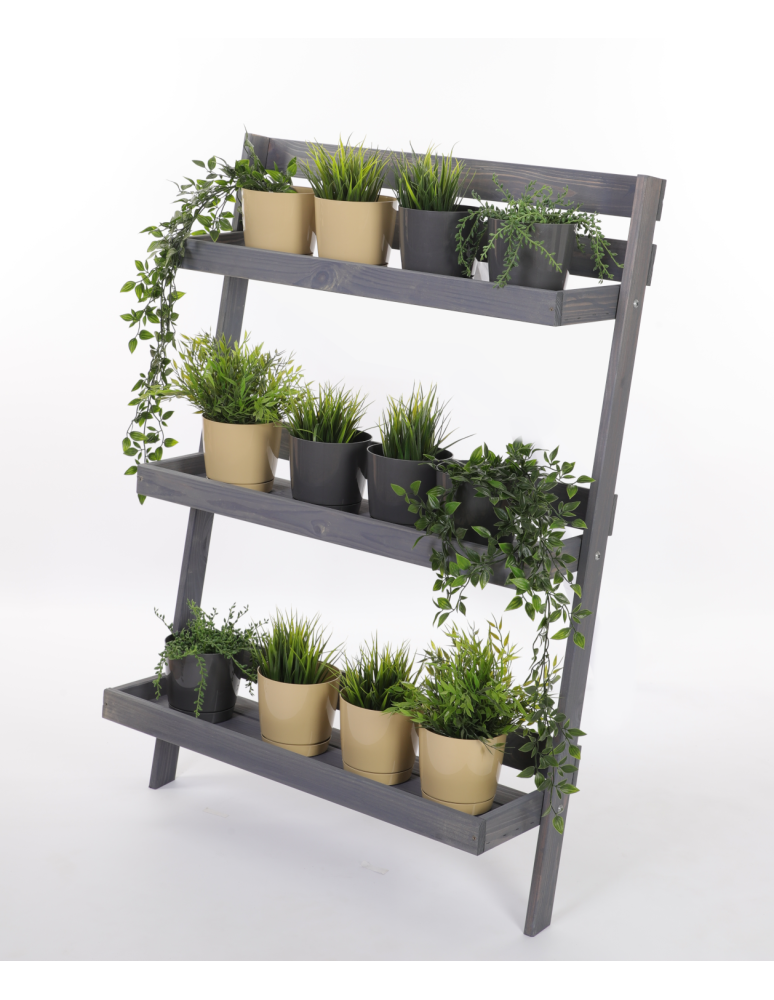 Wielopoziomowe kwietniki - Drewniany kwietnik opierany o ścianę stojak regał na rośliny 115x77cm EKO - product b2b.wamar.biz 2