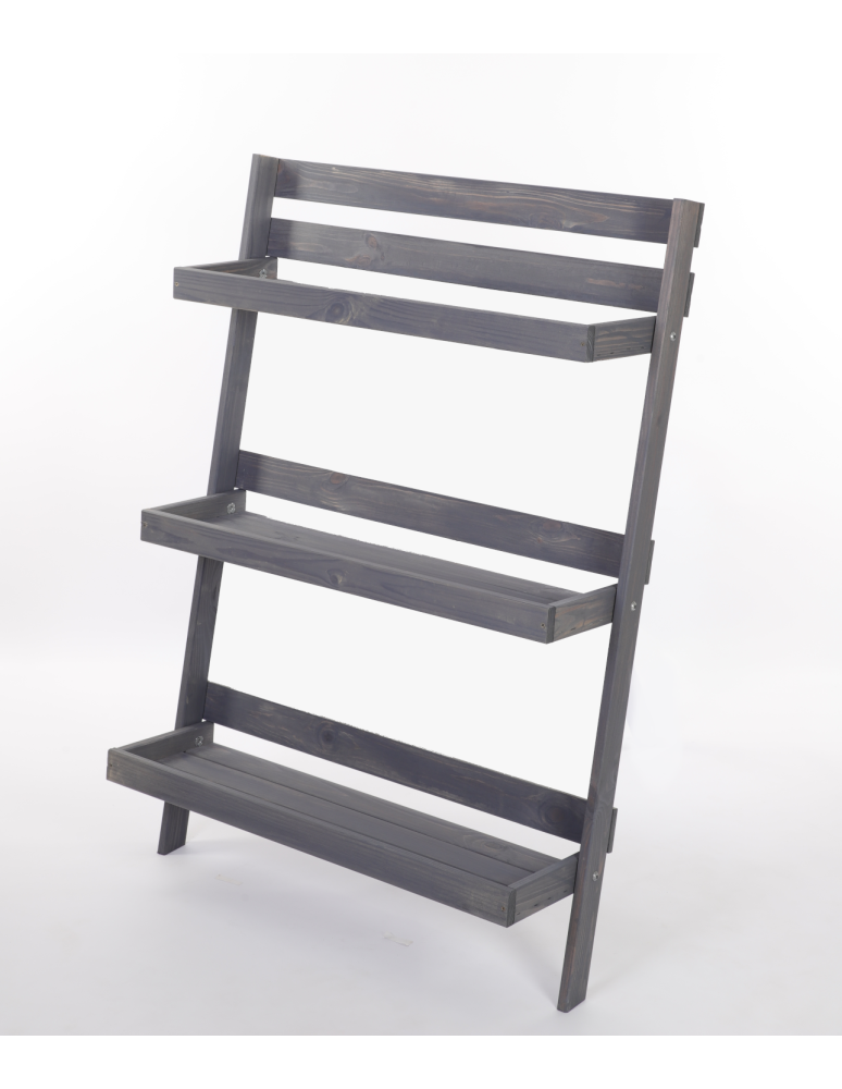 Wielopoziomowe kwietniki - Drewniany kwietnik opierany o ścianę stojak regał na rośliny 115x77cm EKO - product b2b.wamar.biz 3