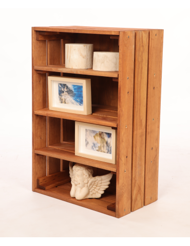 Drewniana skrzynka z 3 półkami regał szafka wisząca na ścianę EKO DUŻA