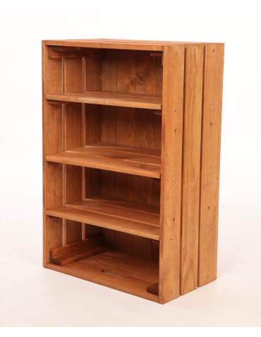 Drewniana skrzynka z 3 półkami regał szafka wisząca na ścianę EKO DUŻA - product 2